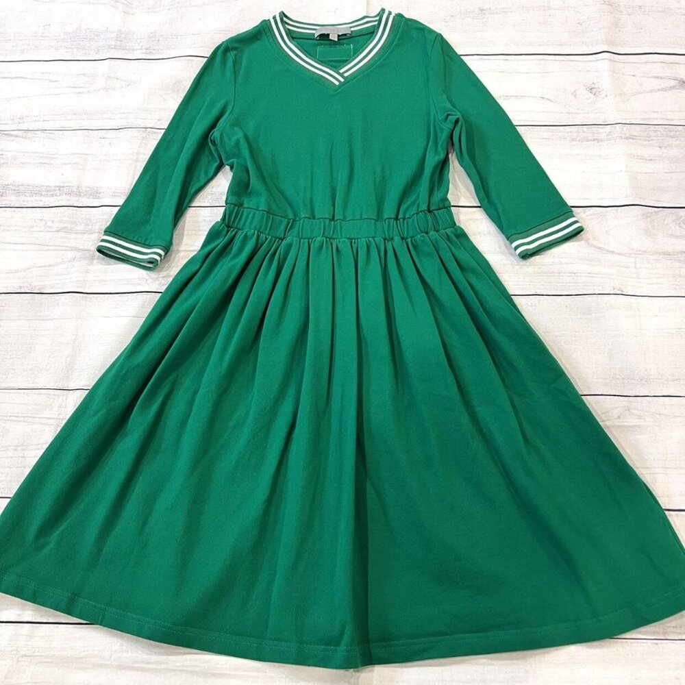 Bace Collection Green Pique V-Neck Dress